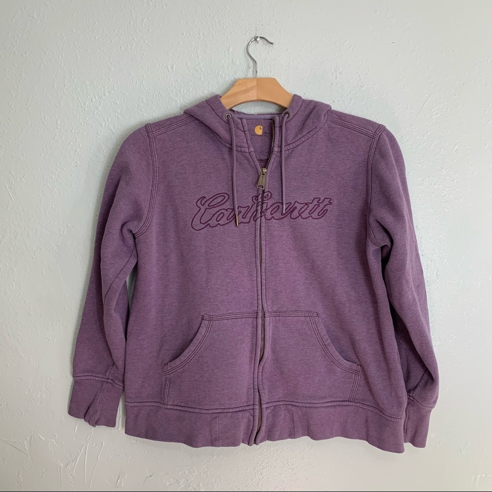 Carhartt womens purple hooded jacket